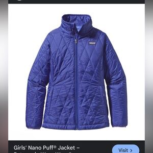 Girls Patagonia Nano puff jacket